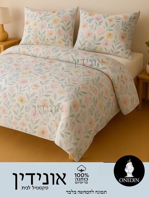 סט מצעים 100 כותנה פרלין