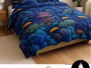 סט מצעים 100 כותנה אקווריום