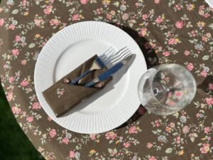 מפה שולחן עגולה פרחוני